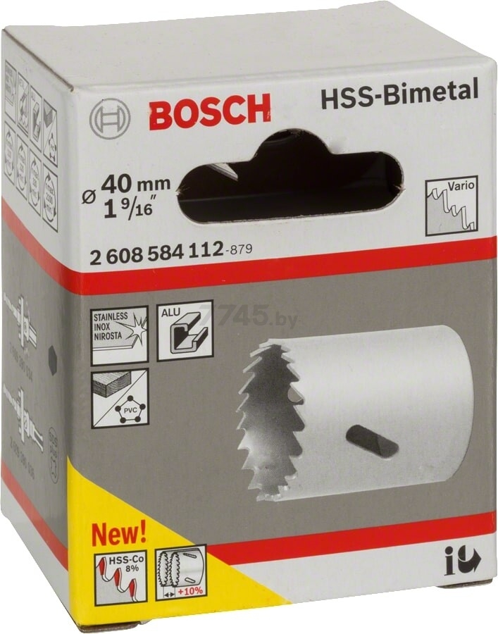Коронка биметаллическая 40 мм BOSCH HSS-Bimetall (2608584112) - Фото 2